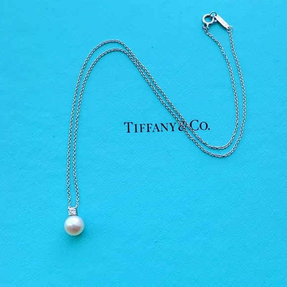 18k pearl diamond necklace - Picture 2 of 10